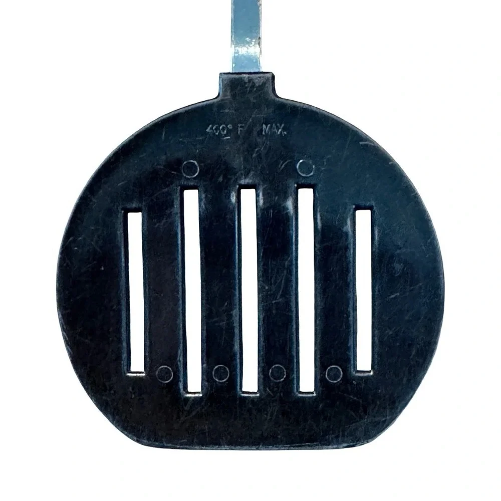 Ekco Vintage Slotted Spatula Black Nylon Turner Heat Resistant 400F Metal Neck